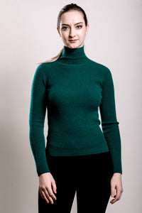 Cashmere Turtle Neck Sweater - Jade