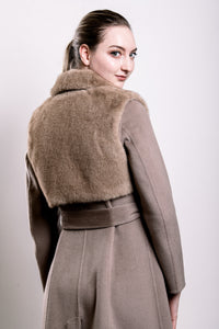 Demi-Couture Fur Trim Overcoat