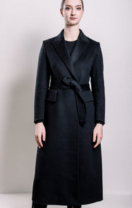 Demi-Couture Cashmere Double Breasted Overcoat - Black