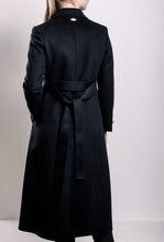 Load image into Gallery viewer, Demi-Couture Cashmere Double Breasted Overcoat - Black