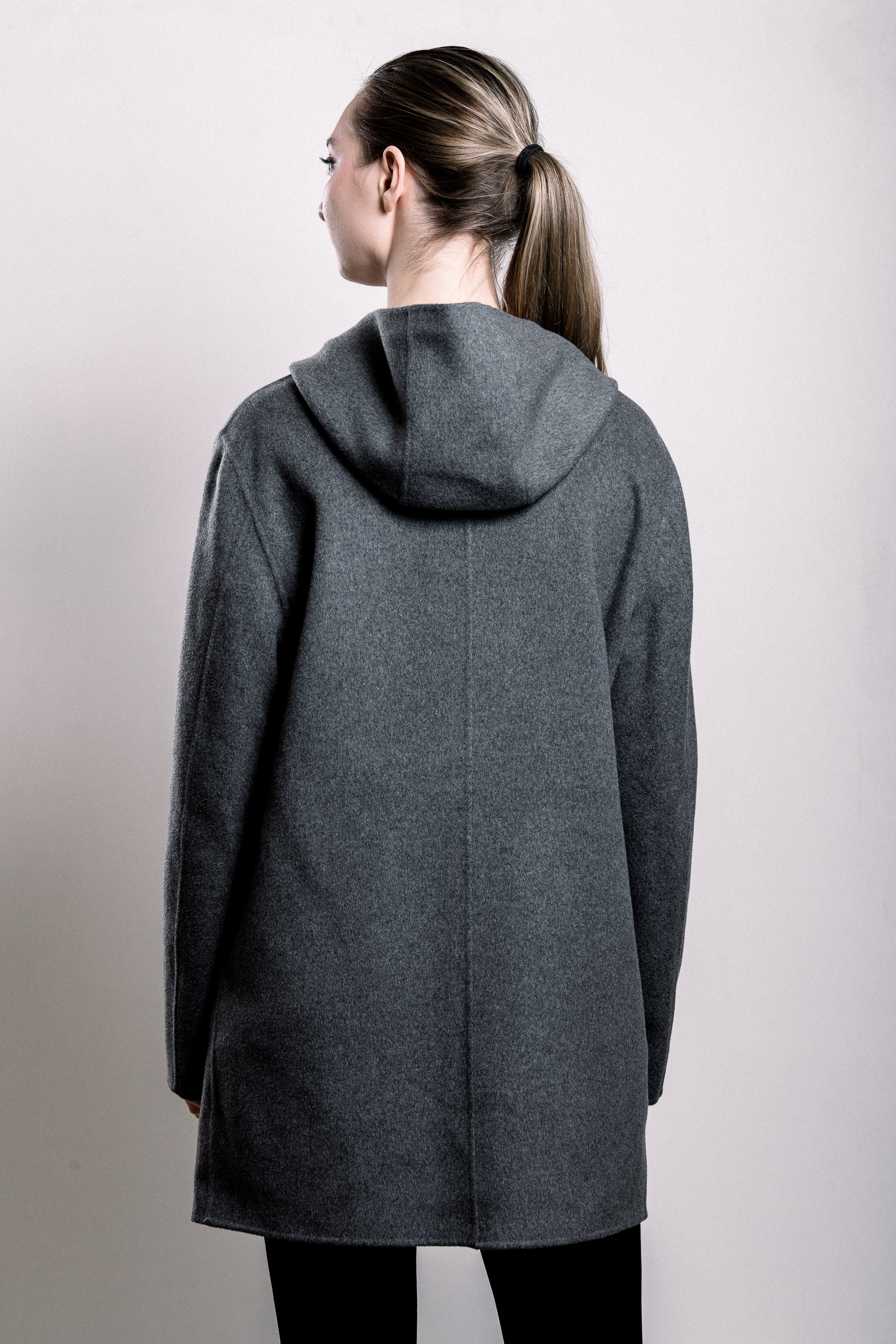 Demi-Couture Hooded Coat - Grey