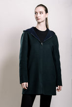 Load image into Gallery viewer, Demi-Couture Hooded Coat - Forest Green