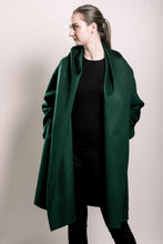 Load image into Gallery viewer, Demi-Couture Cashmere Shawl Collar Overcoat - Emerald