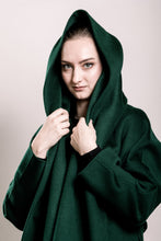Load image into Gallery viewer, Demi-Couture Cashmere Shawl Collar Overcoat - Emerald