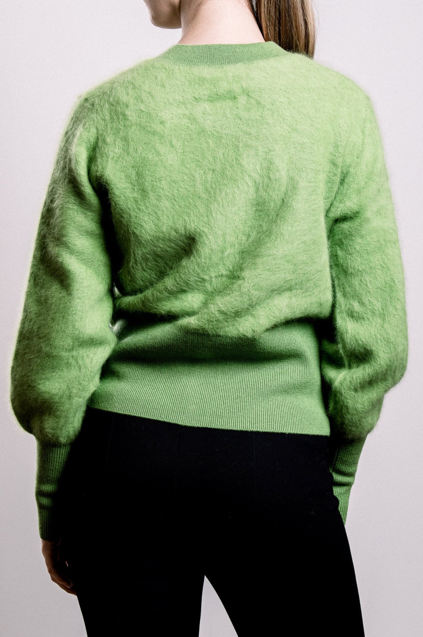 Cashmere & Fox Cardigan - Green Apple - SOLD OUT