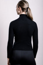 Load image into Gallery viewer, Cashmere Turtle Neck Sweater - Black
