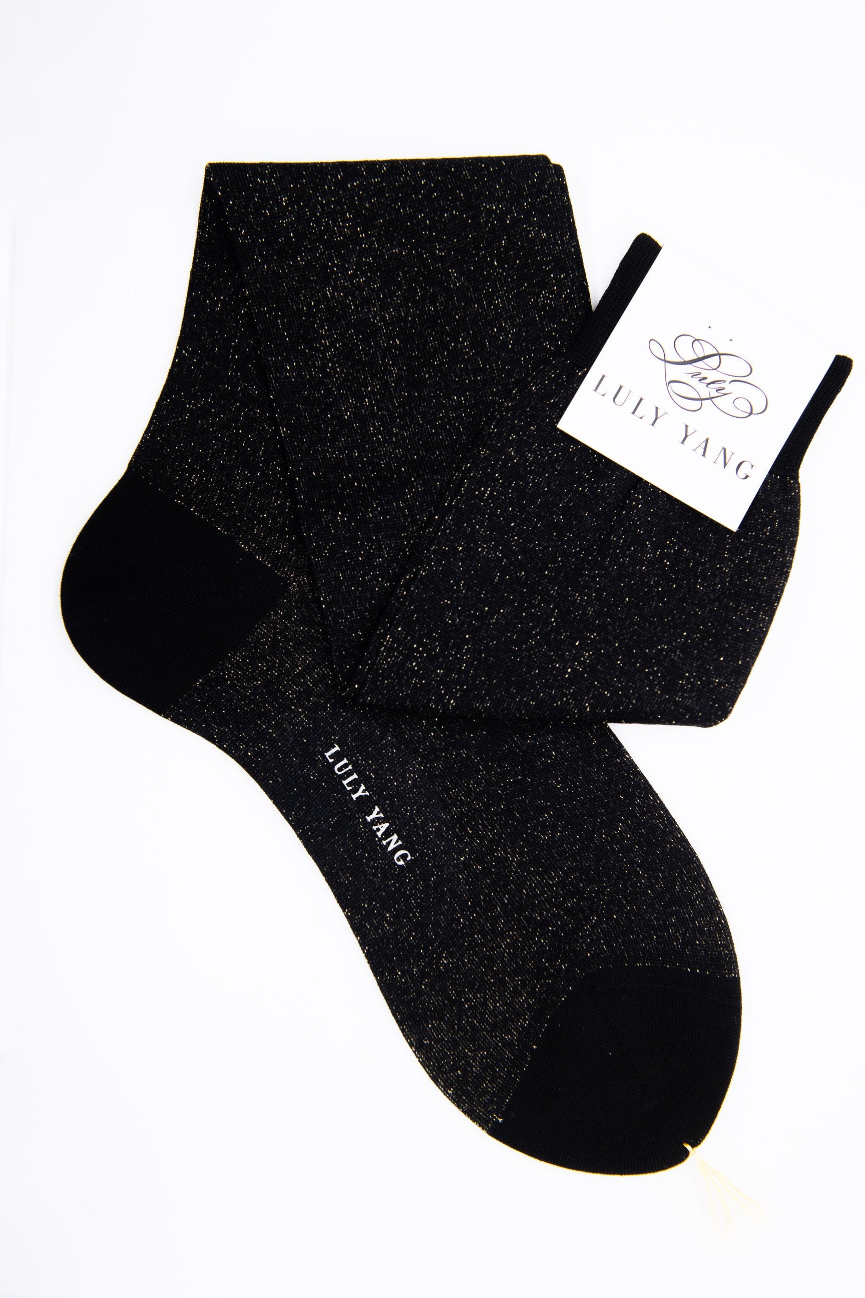 Womens Long Dress Socks - Black Luly Yang Couture Womens Long Dress Socks - Black Luly Yang Couture