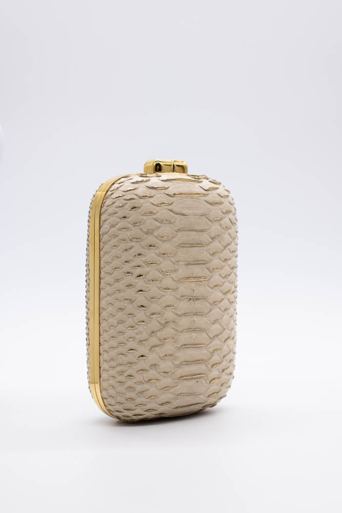 Arti Moda Pill Box Clutch - Ivory