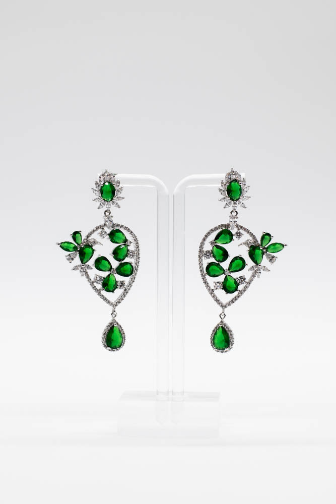 Green Crystal Earrings