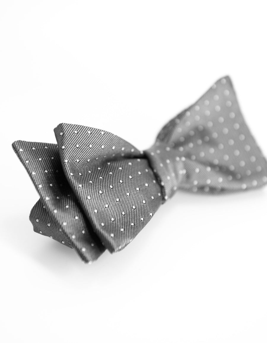 Silver Bow Tie