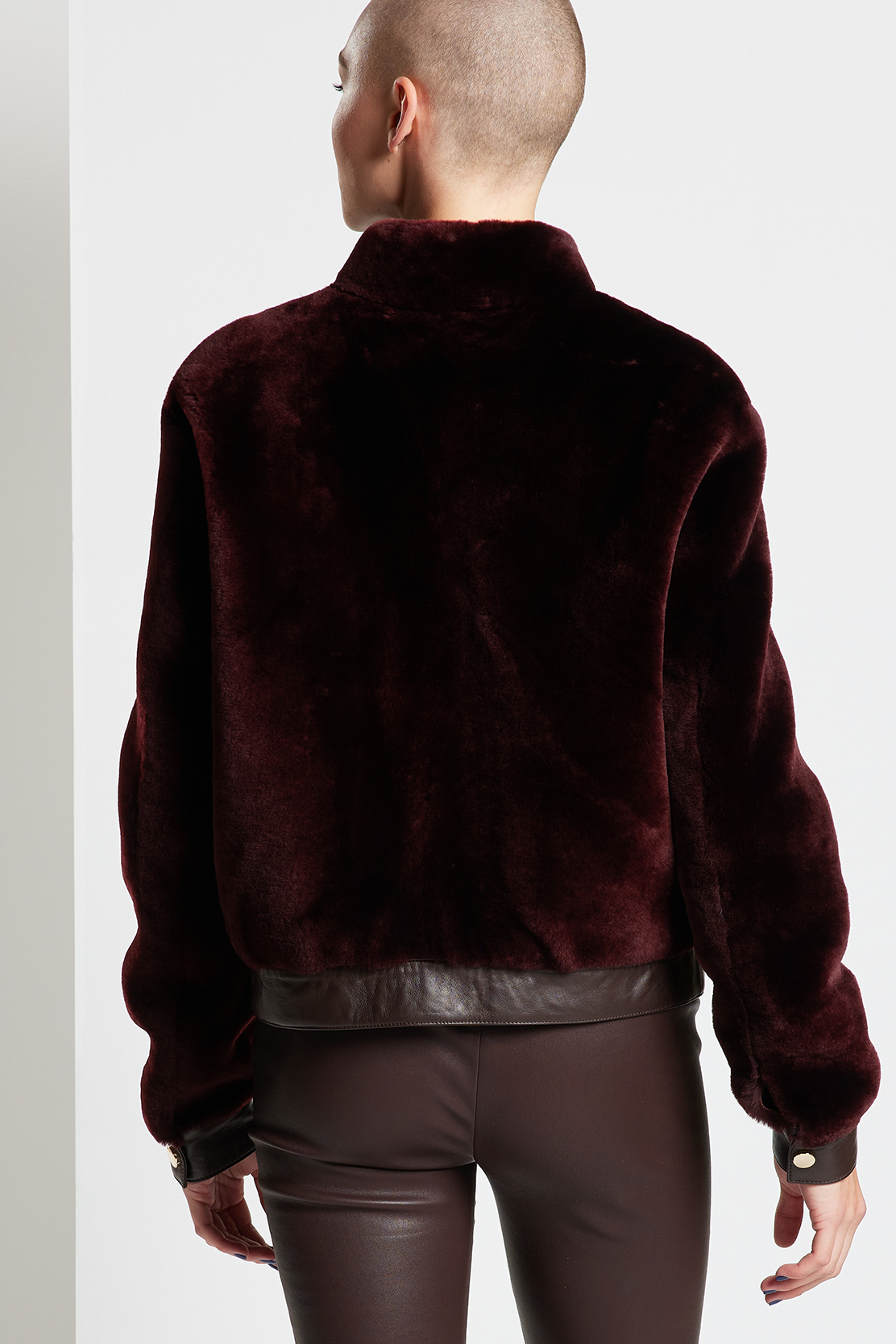 Shearling Bomber Jacket - Raisin