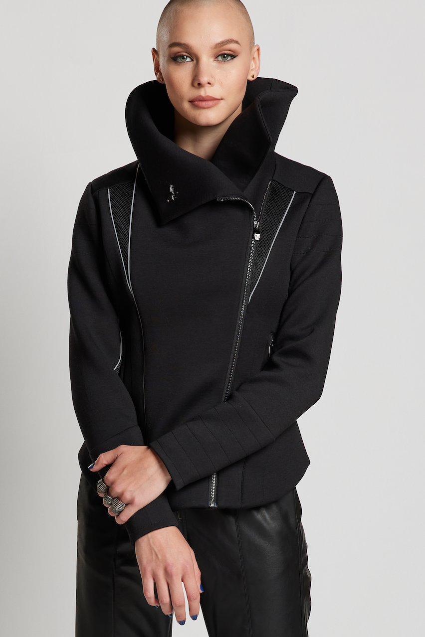 Zoom Bonded Knit Jacket - Black