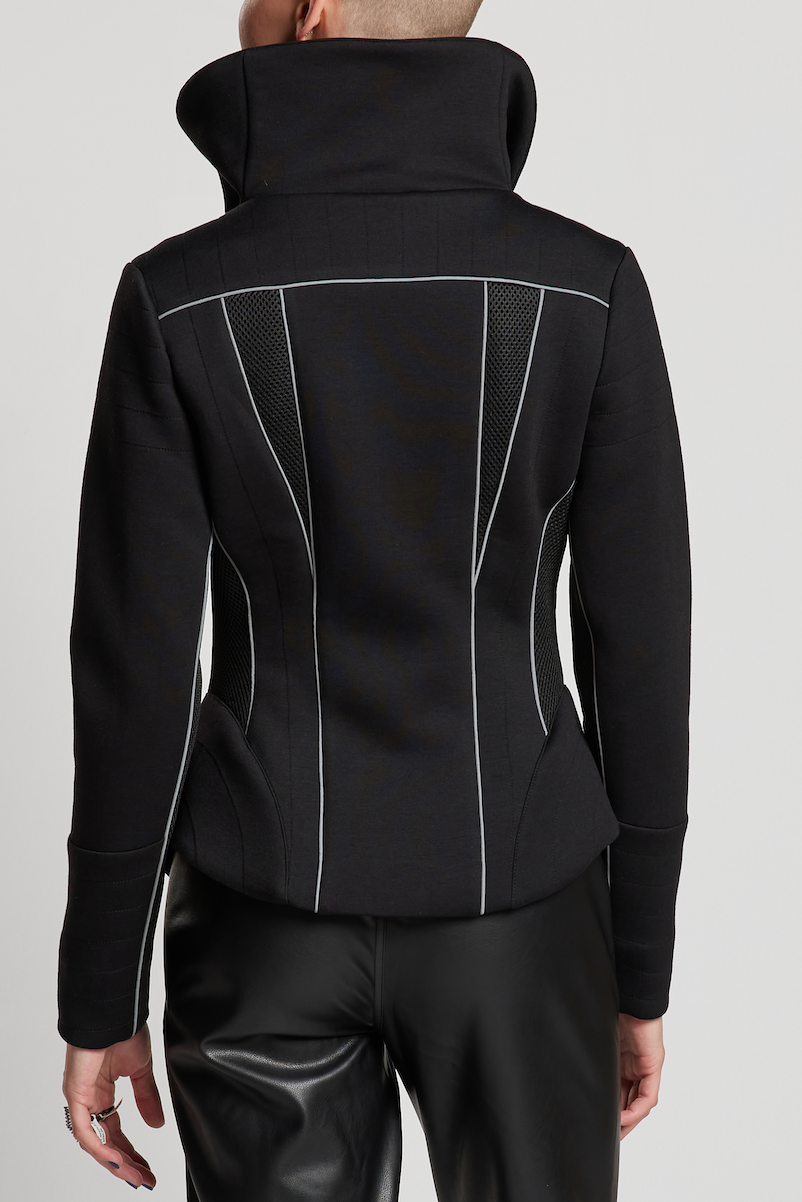 Zoom Bonded Knit Jacket - Black