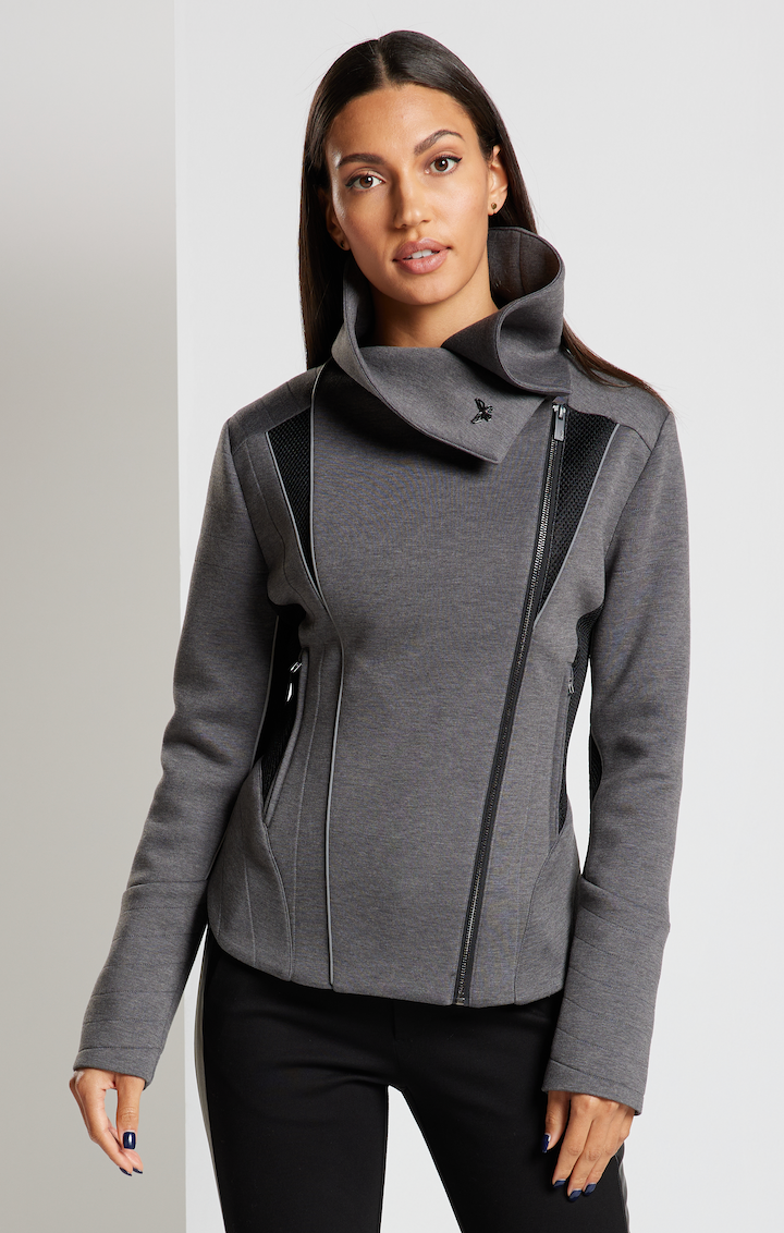 Zoom Bonded Knit Jacket - Heather Grey