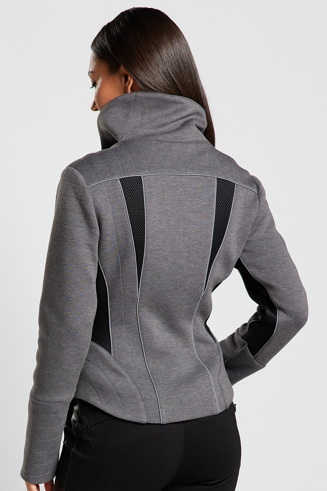 Zoom Bonded Knit Jacket - Heather Grey