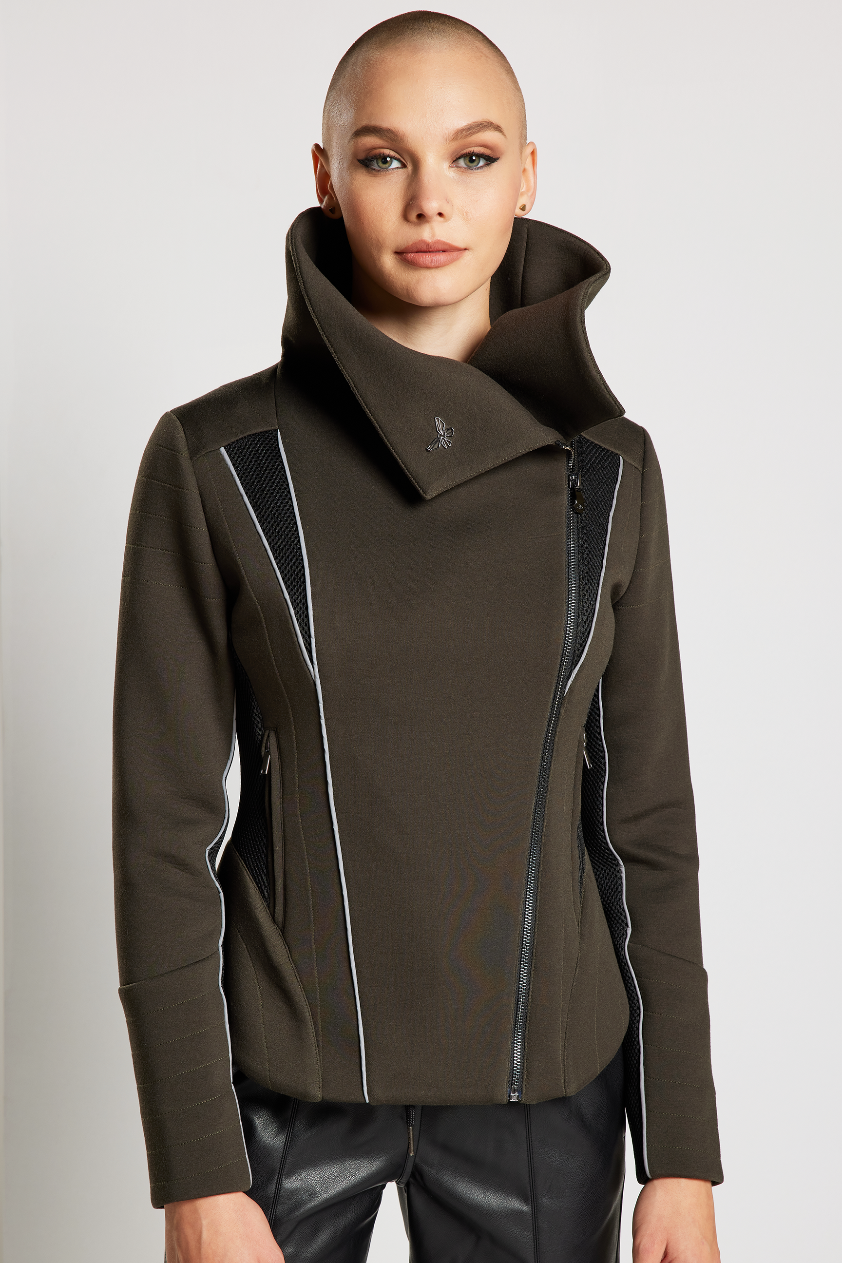 Zoom Bonded Knit Jacket - Olivine