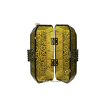 Load image into Gallery viewer, Olive Hand Carved Resin Wide Octagon Clutch