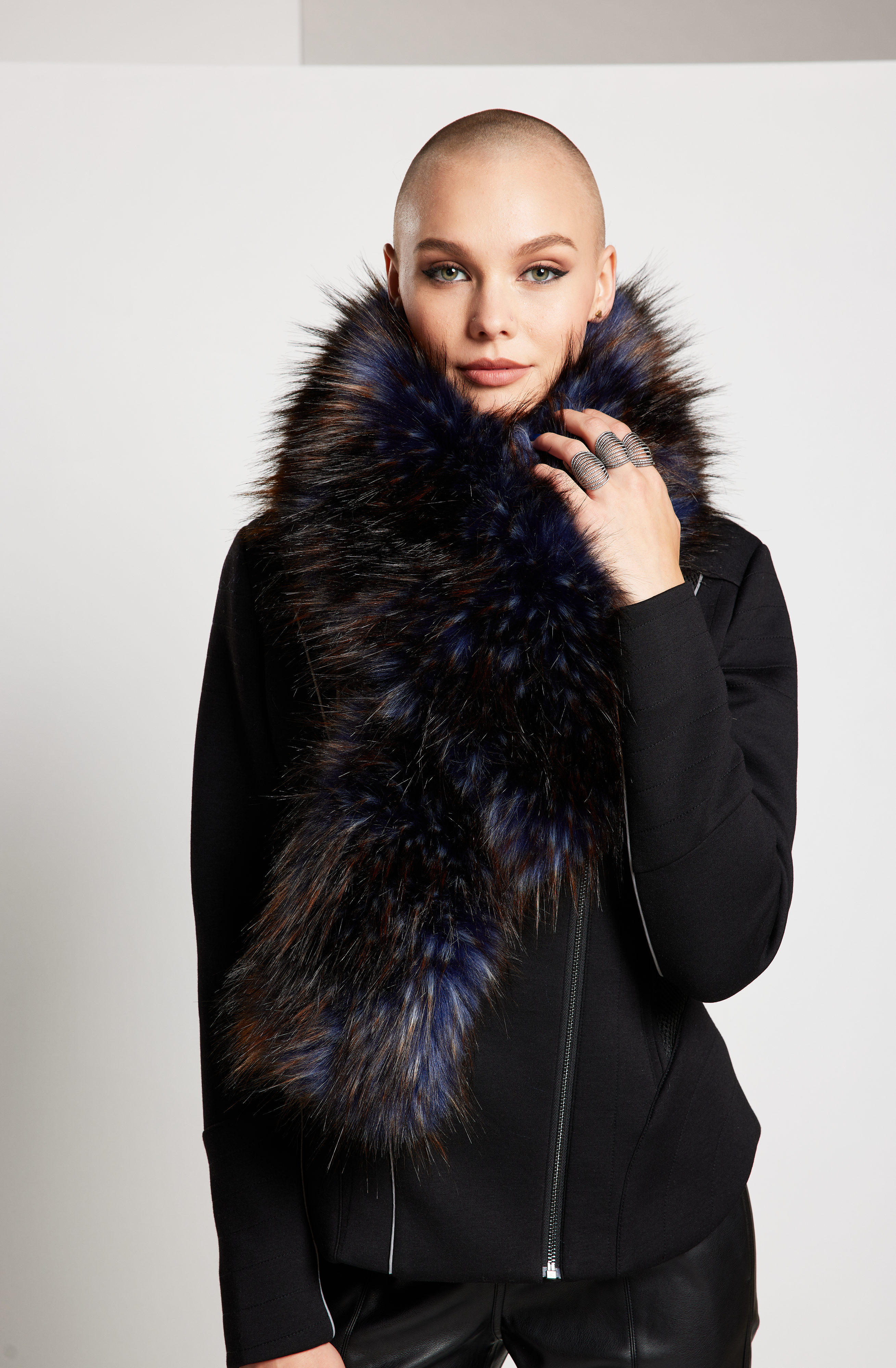 Ombré Vegan Fur Scarf