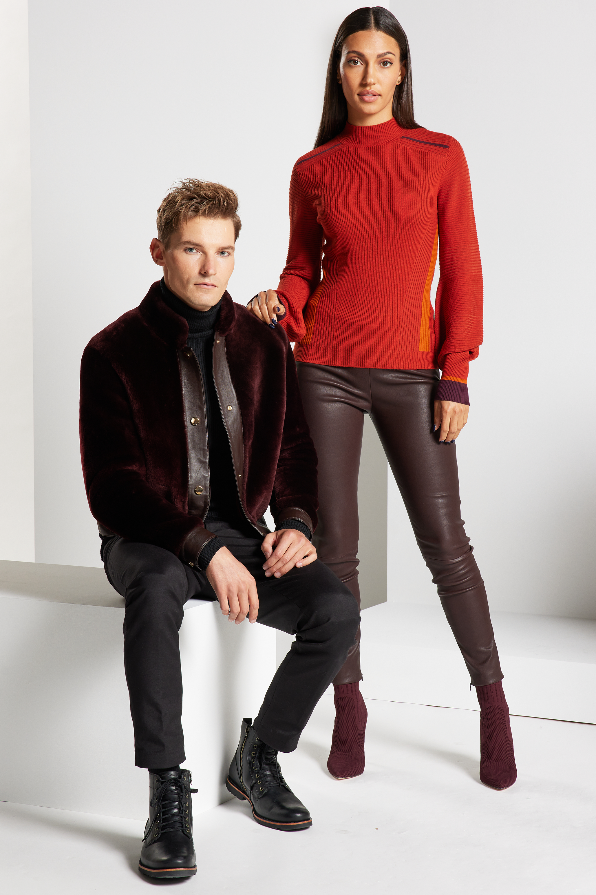 Shearling Bomber Jacket - Raisin