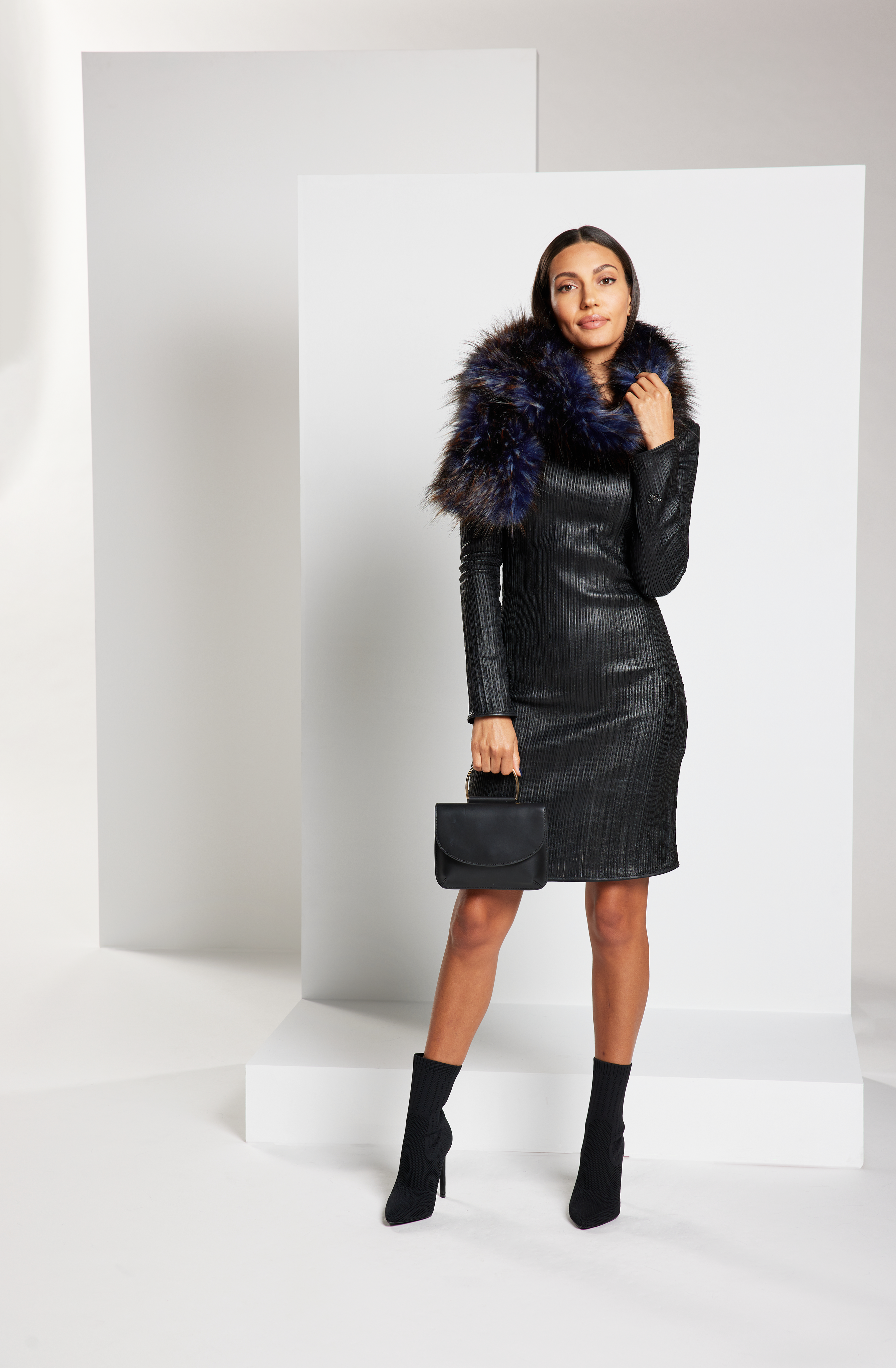 Ombré Vegan Fur Scarf