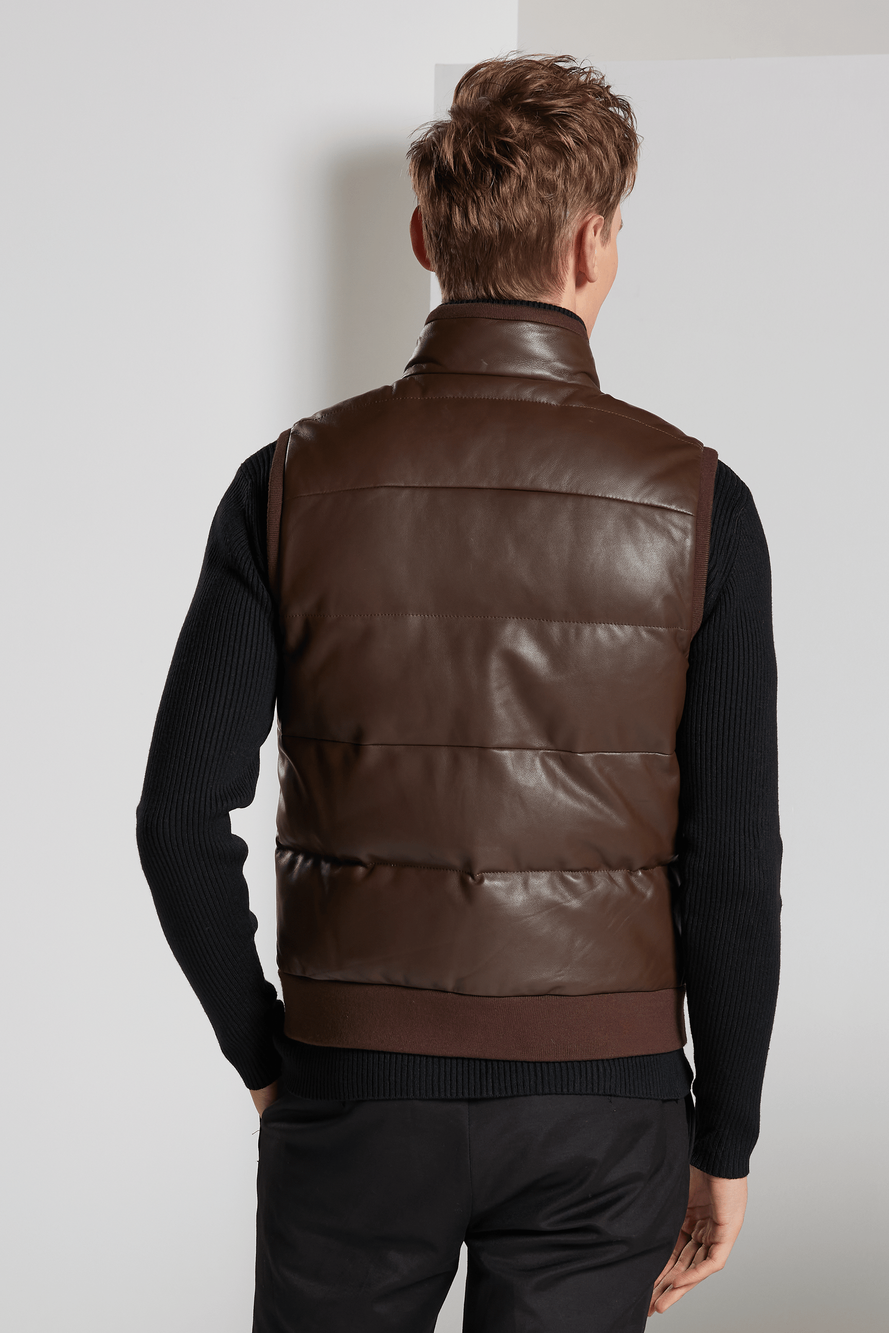 Leather Down Vest
