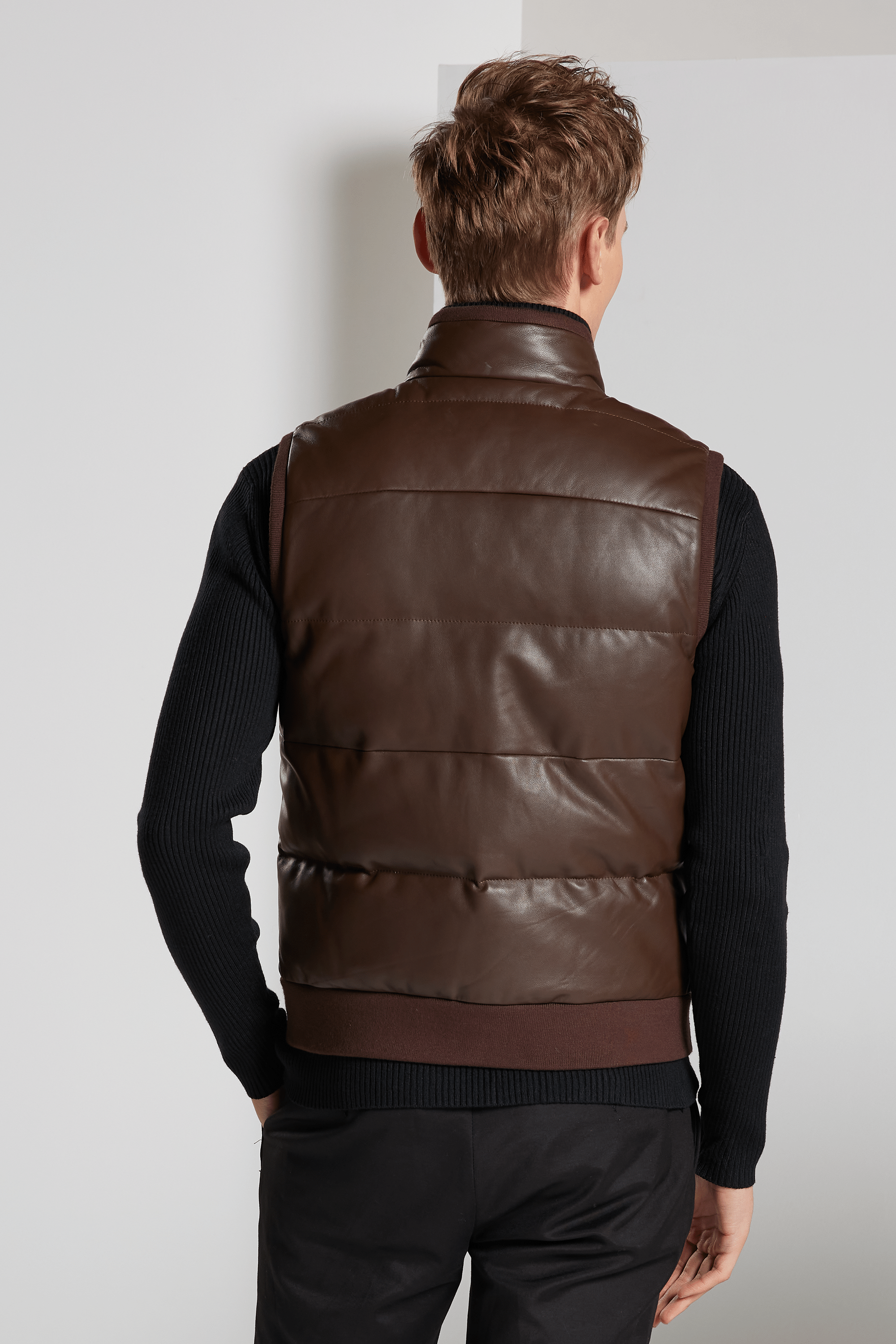 Leather Down Vest