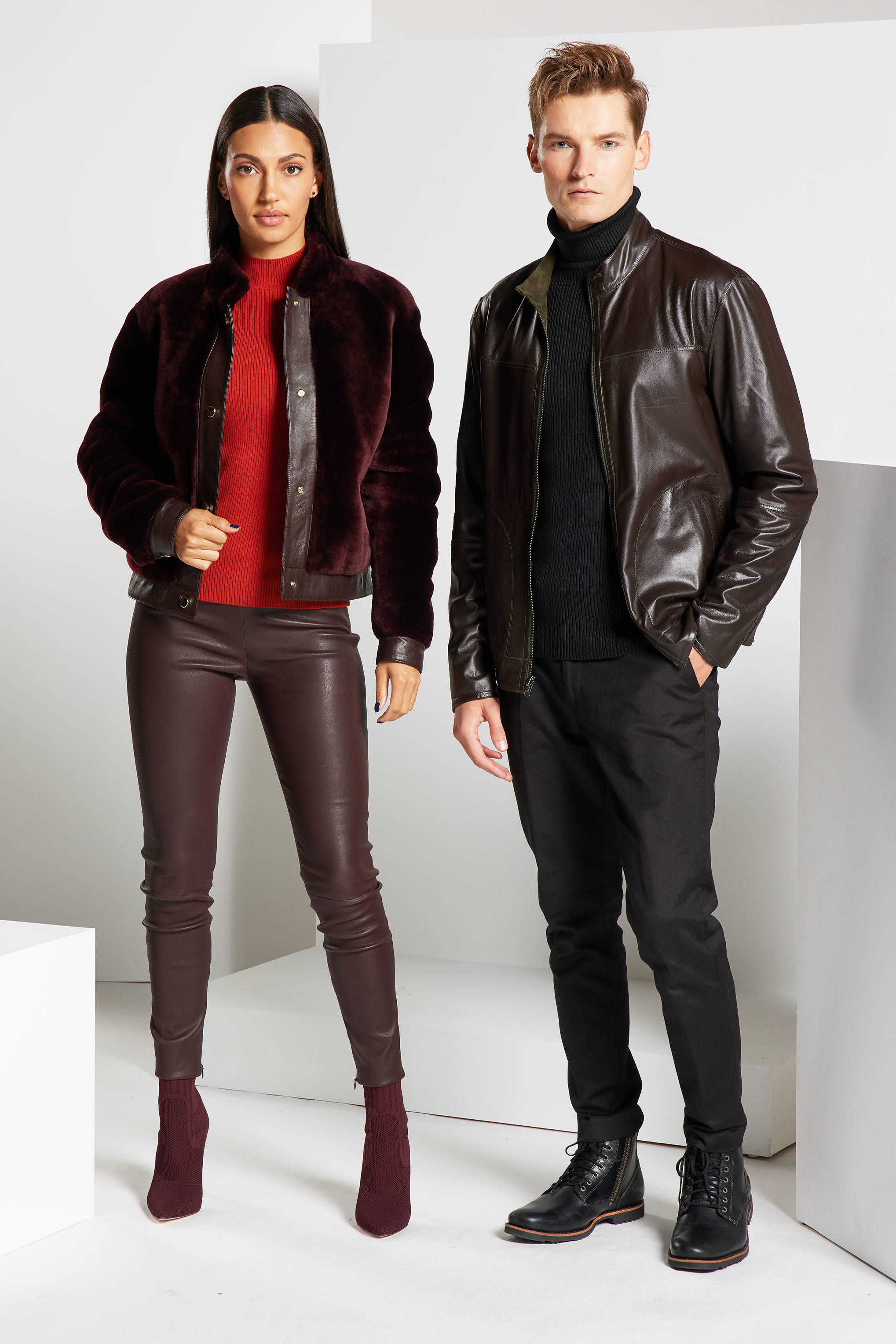 Shearling Bomber Jacket - Raisin