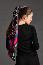 Load image into Gallery viewer, Luly Yang Signature Fuchsia Monarch Silk Scarf