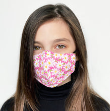 Load image into Gallery viewer, Pink Daisy Kid&#39;s Face Mask