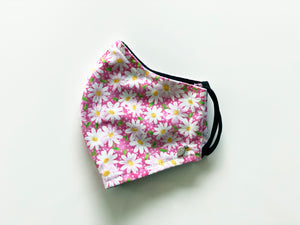 Pink Daisy Kid's Face Mask