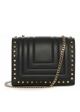 Load image into Gallery viewer, Luana Studded Black Leather Crossbody