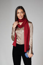 Load image into Gallery viewer, Red Sequined Scarf