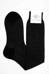 Womens Long Dress Socks - Black