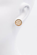 Load image into Gallery viewer, Python gold stud earrings - Ivory