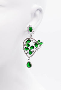 Green Crystal Earrings