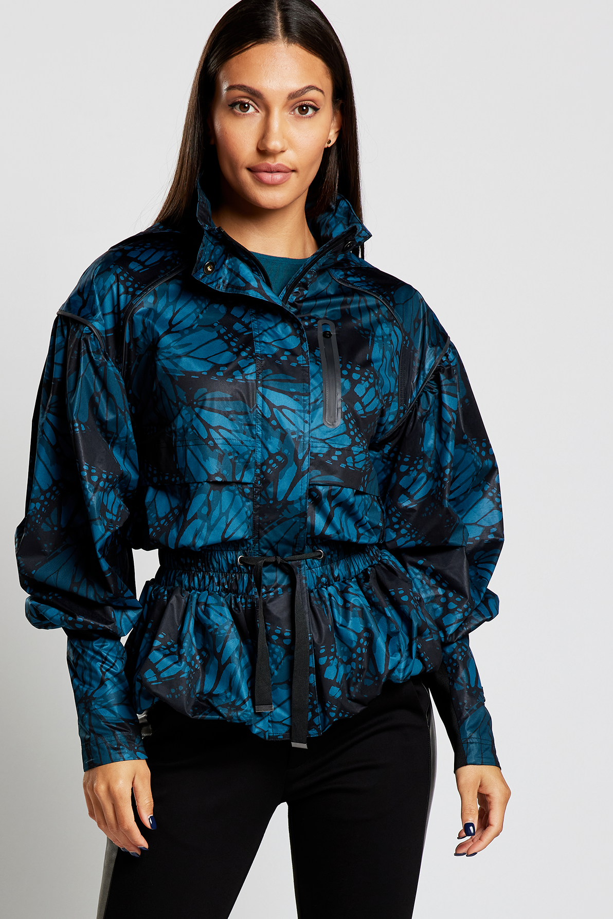 Peplum top rain jacket
