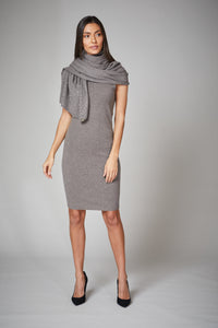 Taupe Grey Crystal Cashmere Shawl