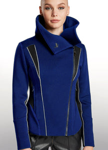 Zoom Bonded Knit Jacket - Blue