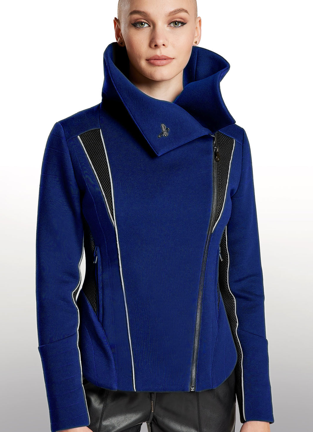 Zoom Bonded Knit Jacket - Blue